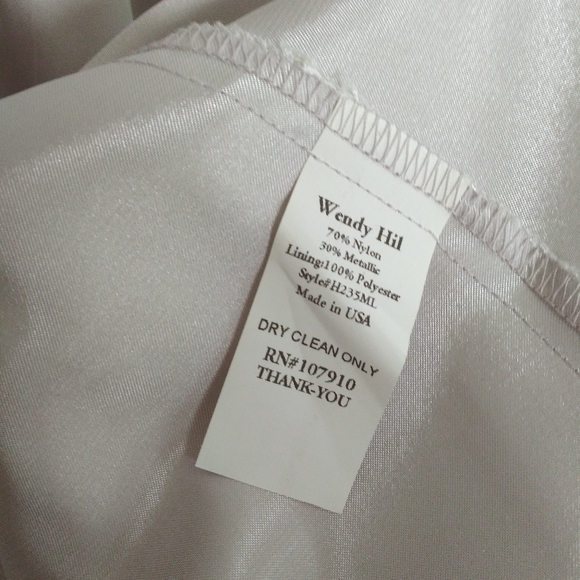 Wendy Hil Gold Rose Lace Scalloped Edge Skirt Women's Size 2 Lining - Picture 8 of 12